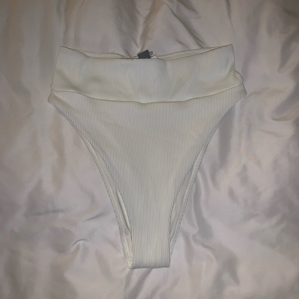 NWT Aerie White High-Waisted Bikini Bottoms